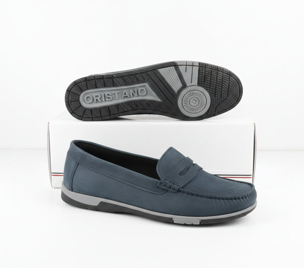 Mocassin Daim R25 Bleu