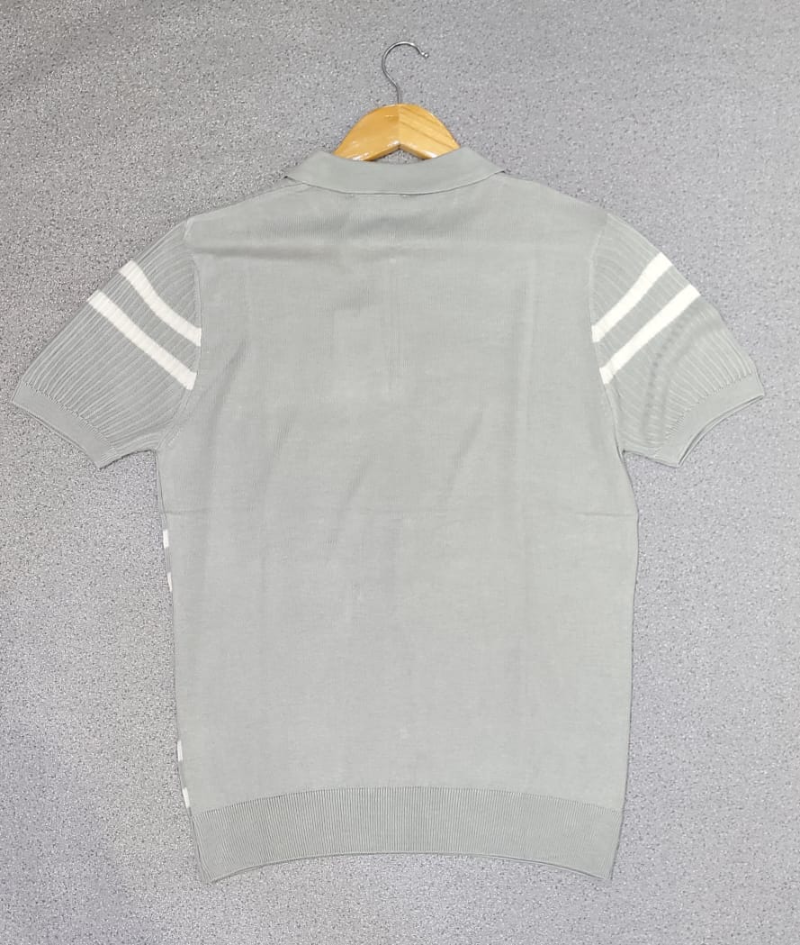 Polo Maille Gris