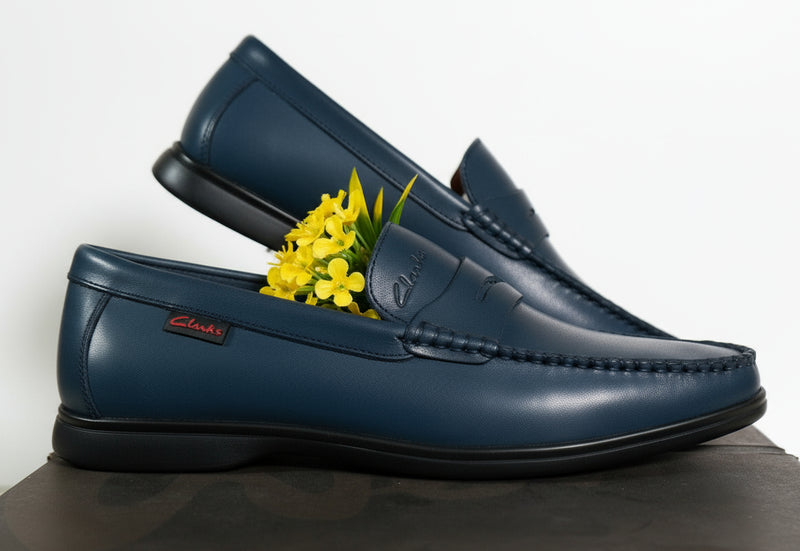 Mocassin Cuir 6# Bleu