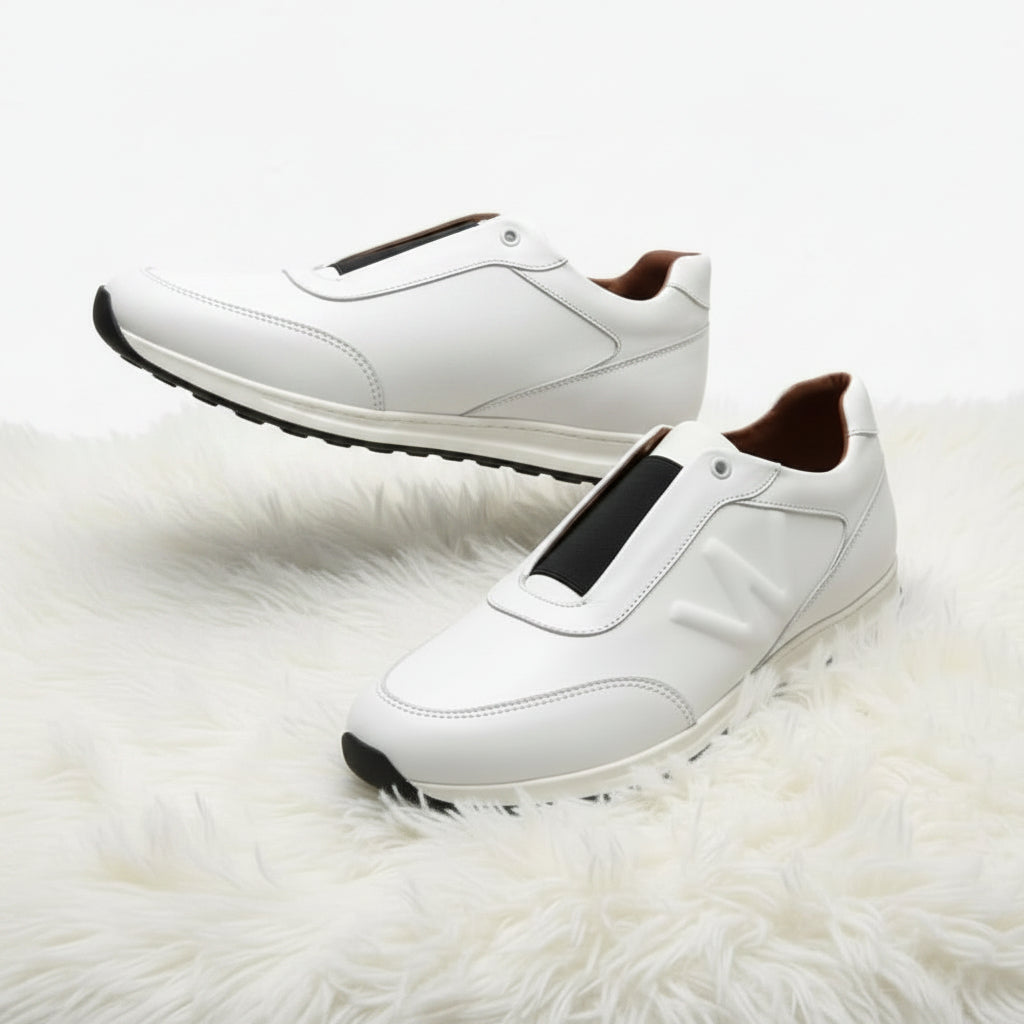 Basket Cuir W Blanc
