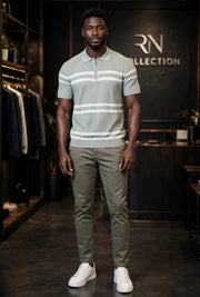 Ensemble Complet Polo kakki + Basket Blanc