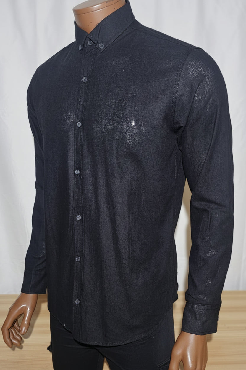 Chemise Lin Noir