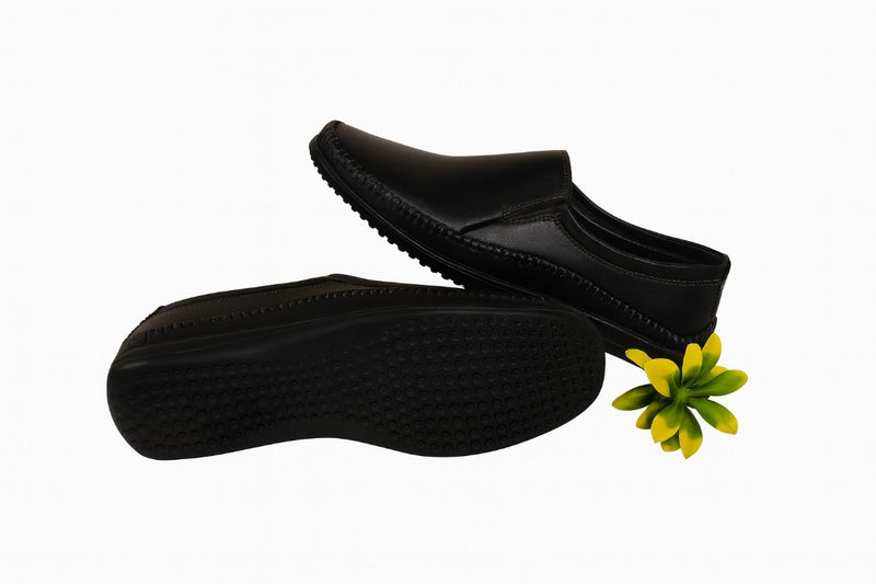 Mocassin Cuir Leger 9571# Noir