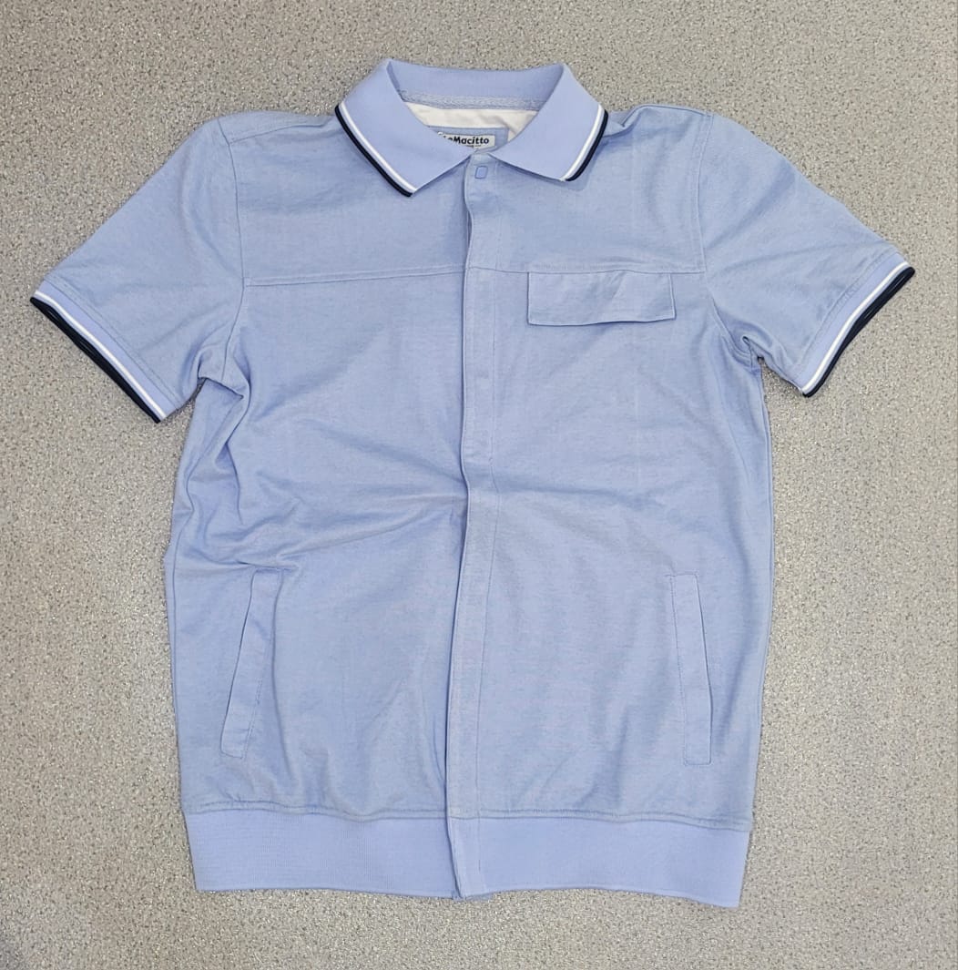 Polo chemise Bleu ciel