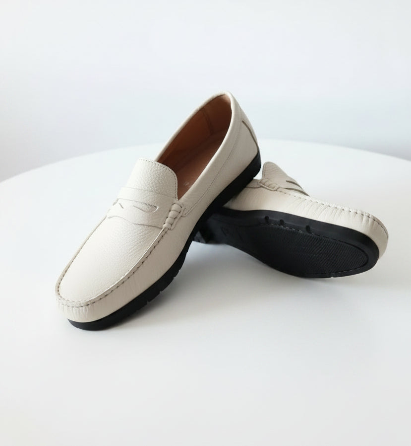 Mocassin Cuir R24 Beige