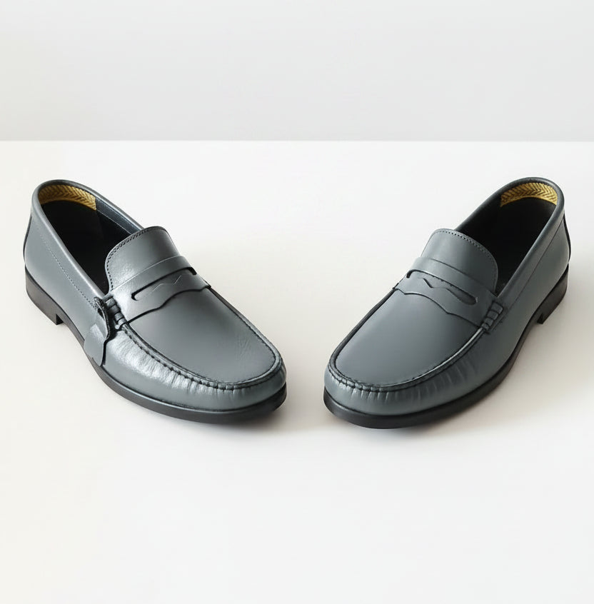 Mocassin Cuir R24 Gris