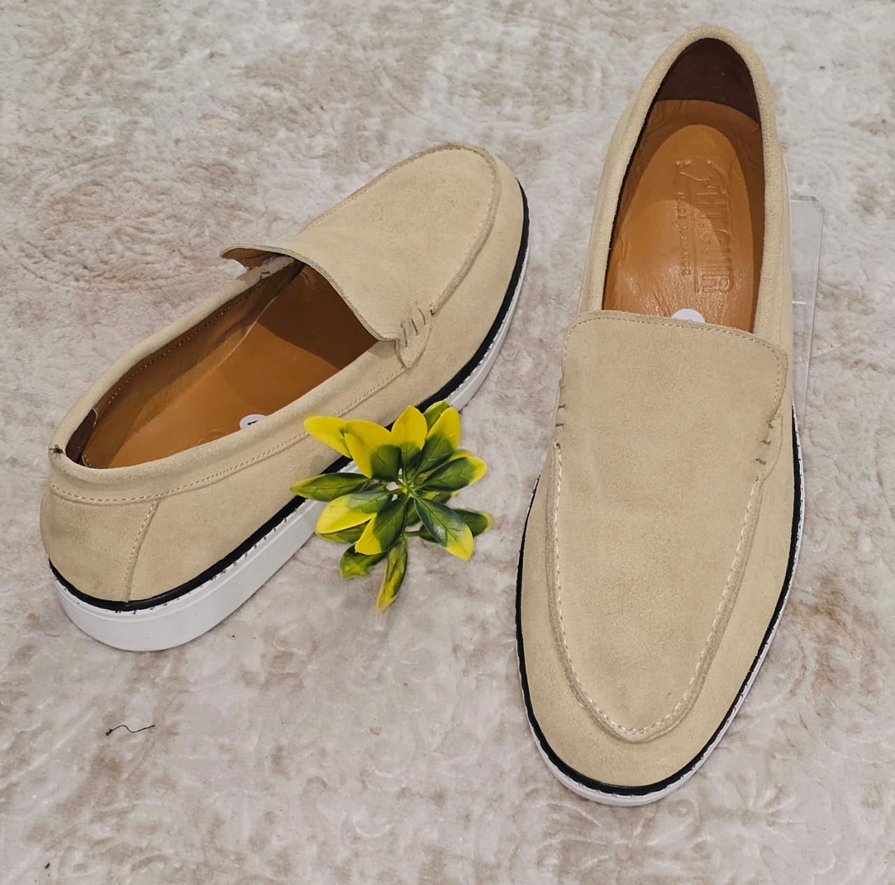 Mocassin NV Daim Beige