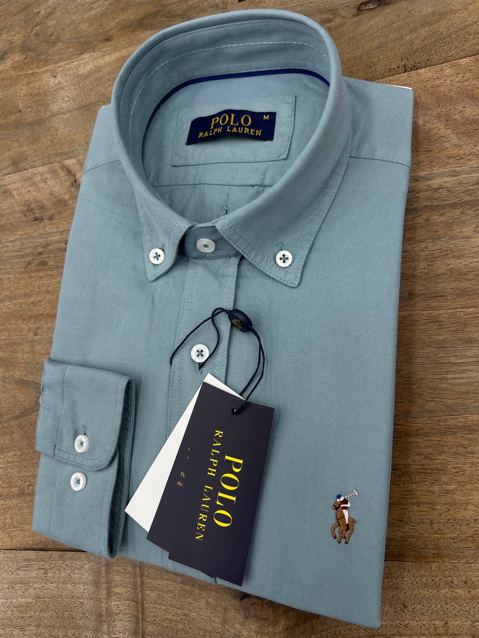 Chemise Polo Vert Ciment