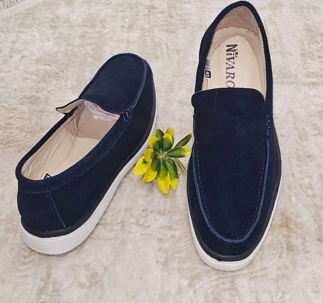 Mocassin NV Daim Bleu de Nuit