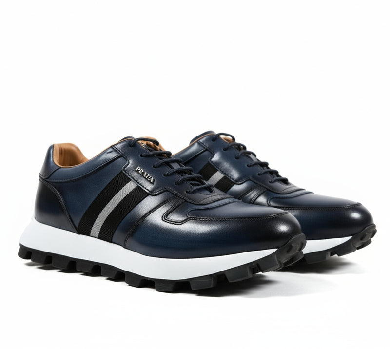 Basket Cuir 958# Bleu