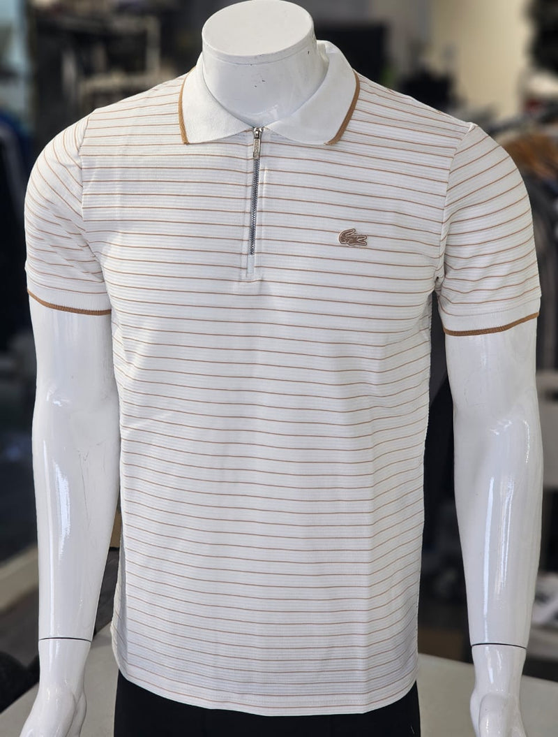 Polo Rayure Beige