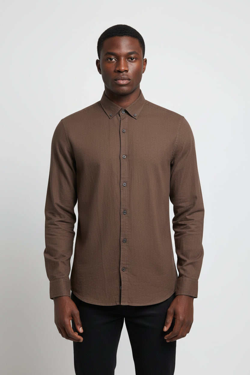 Chemise Lin Marron