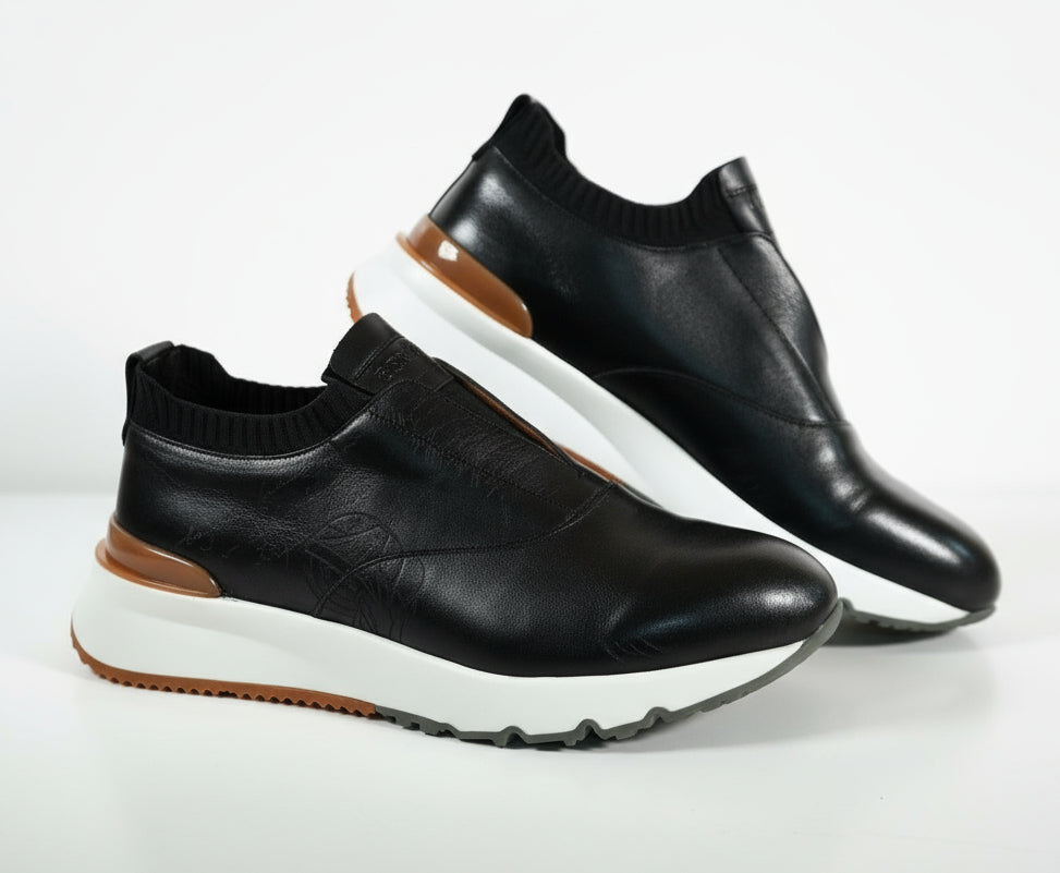 Basket Cuir 1028#Noir