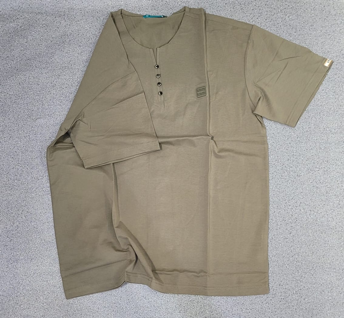 T-shirt Button Vert