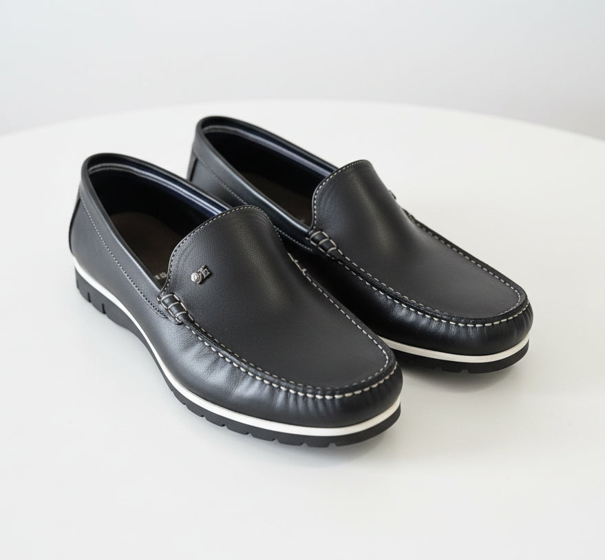 Mocassin Cuir R81# Noir