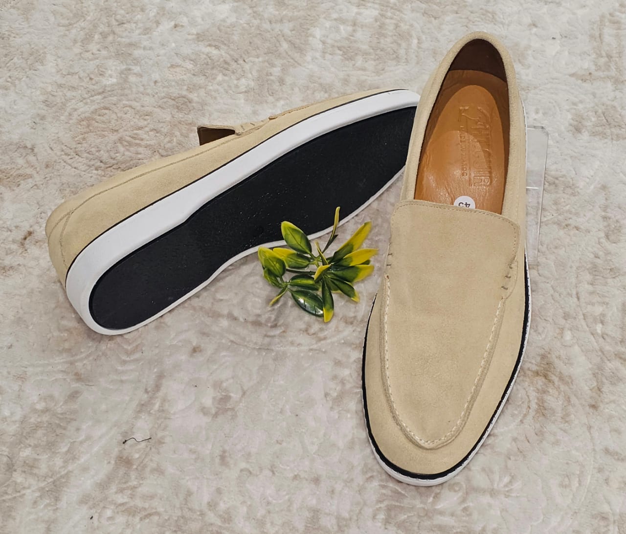 Mocassin NV Daim Beige