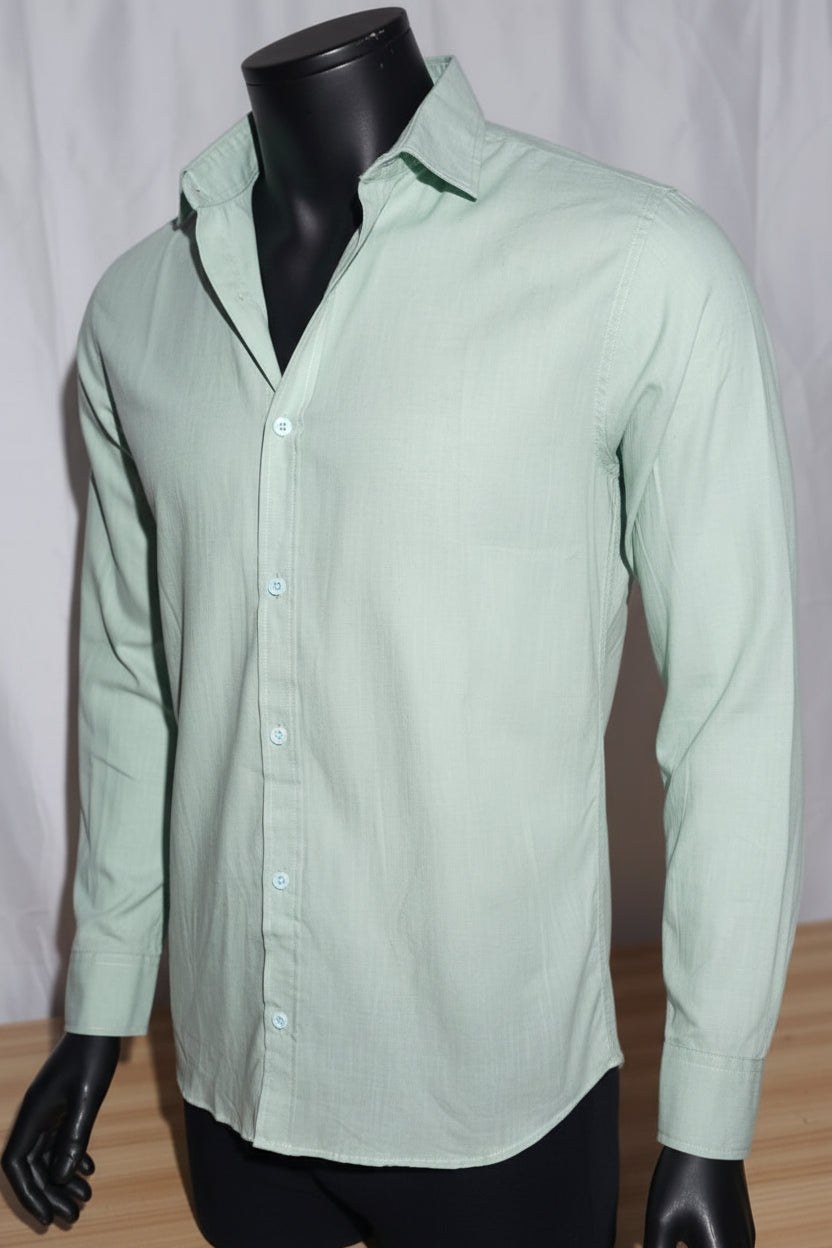 Chemise Lin Vert Clair