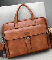 Sac cartable cuir tabac